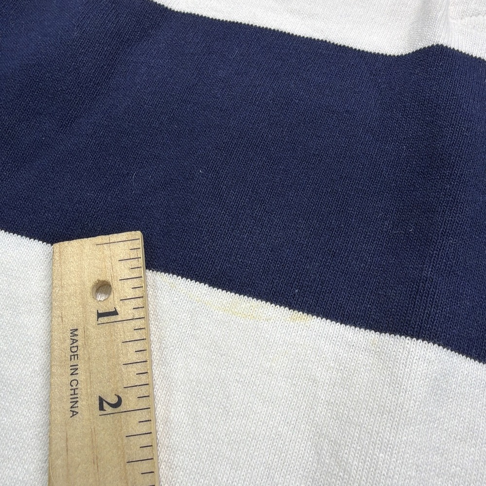 Barbarian Rugby Shirt Mens M Navy White Striped Heavy Cotton Made In Canada - Picture 3 of 11